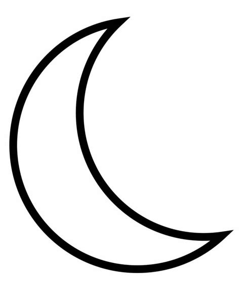 Crescent Moon Coloring Page