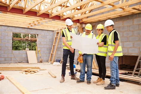 Crew member working on a building site