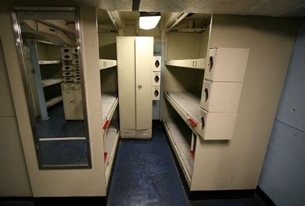 Crew Quarters on Aircraft Carrier