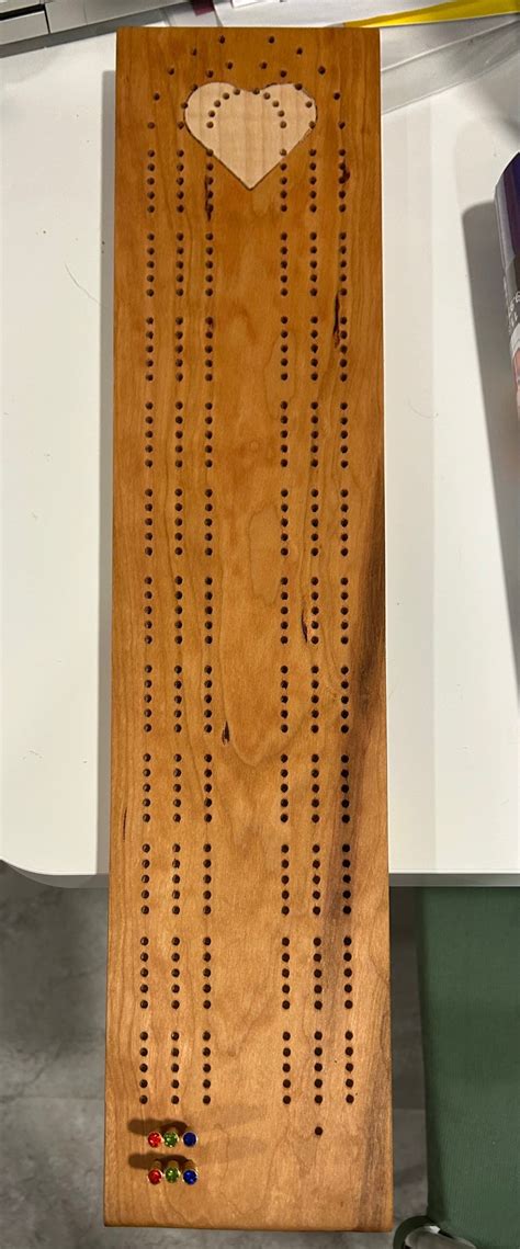 Cribbage Board Drilling Template Example 10