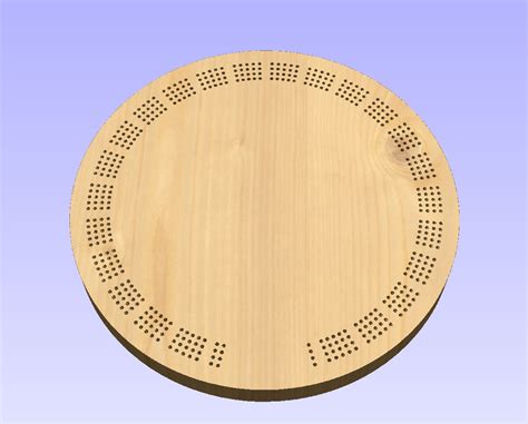 Cribbage Board Drilling Template Design Example 4