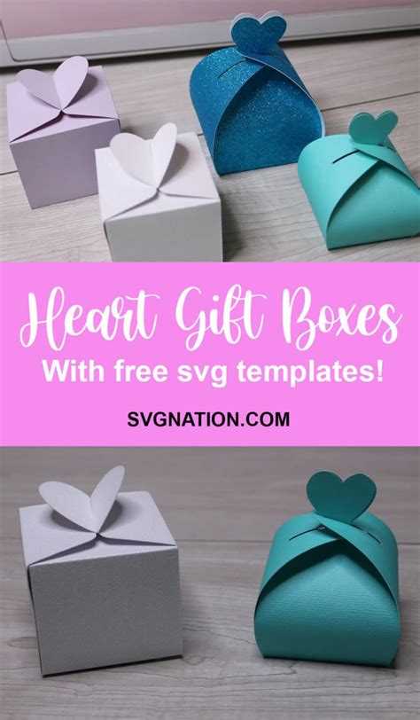 Cricut Heart Box Template DIY Valentine's Day Gift