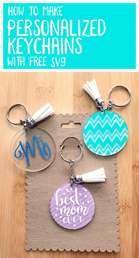 Materials needed for the Cricut keychain template