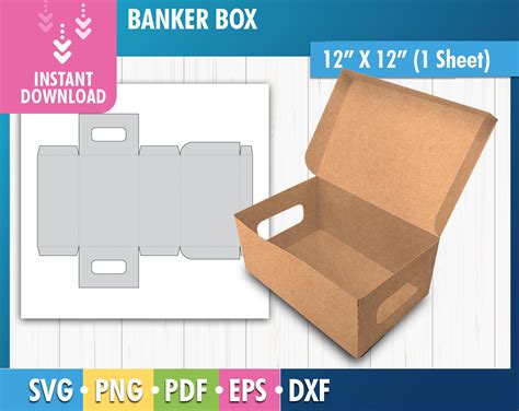 Cricut mini storage box template