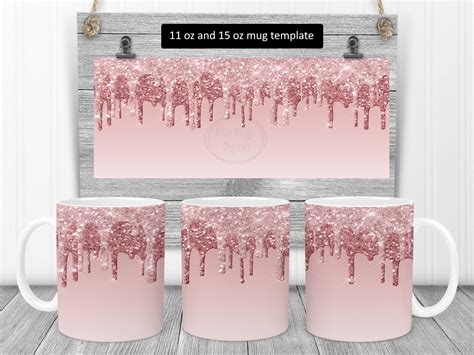 Glitter Cricut Mug Design Template