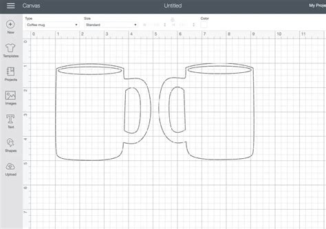 Monogrammed Cricut Mug Design Template