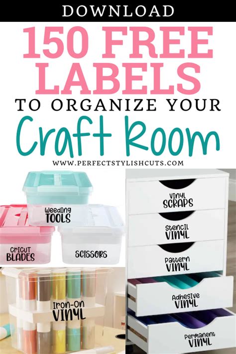 Cricut organization labels for a tidy space