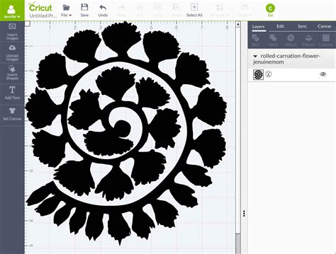 Cricut Paper Flower Carnation Template