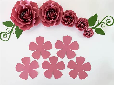 Cricut Paper Flower Rose Template