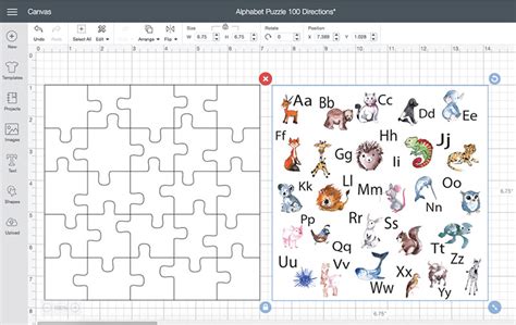 Cricut Puzzle Template Design