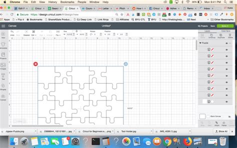 Cricut Puzzle Template Materials