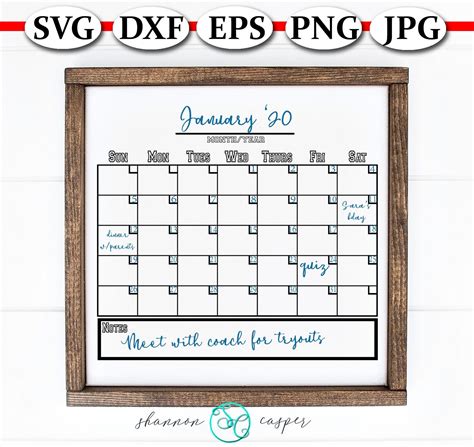 Cricut Template Svg File Calendar Svg Free Download Gallery 1