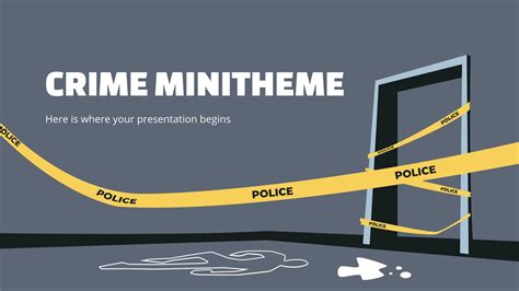 A crime scene slide template with essential elements