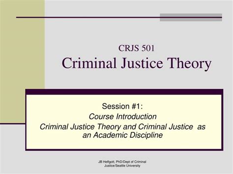 Criminal Justice Theory Template