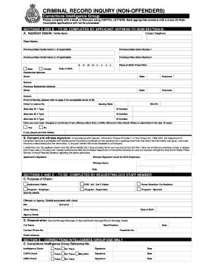 Criminal Record Template Poor Quality Paper