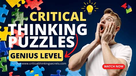 Critical Thinking Puzzles Worksheet for Adults