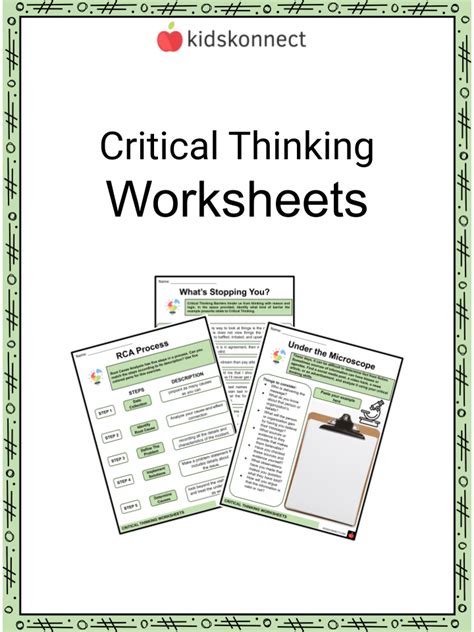 Critical Thinking Worksheet for Kids