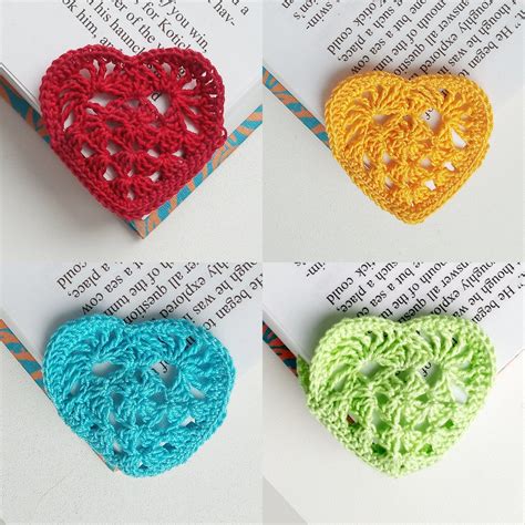 Crochet Bookmark Pattern with Hearts