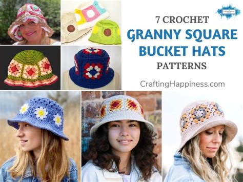 Crochet bucket hat with a fun, polka-dot pattern