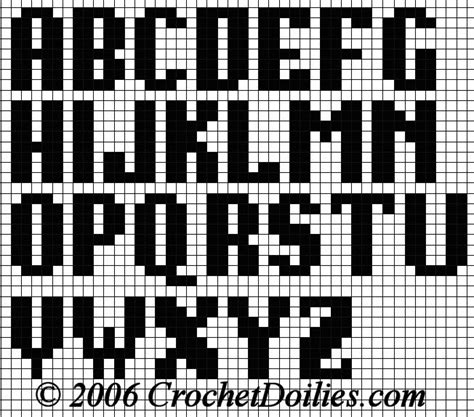 Crochet letters graph on a tablet