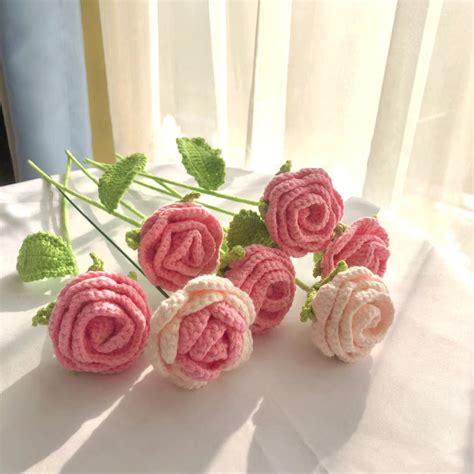 Crocheted Rose Bouquet