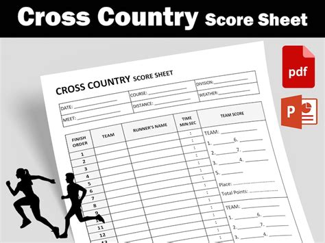 Cross Country Score Sheets