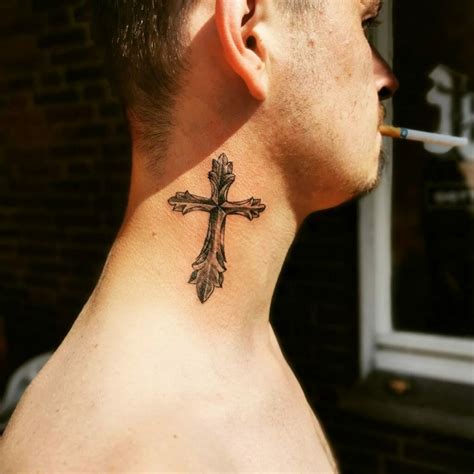 Cross neck tattoos