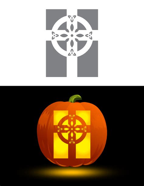 Cross Pumpkin Carving Template