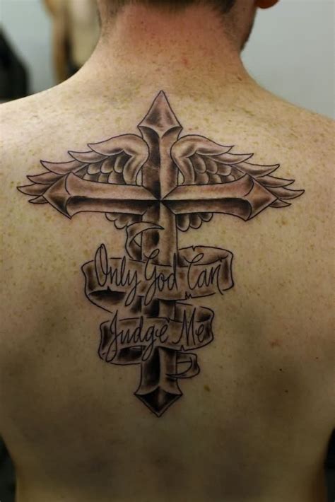 Cross tattoo ideas with quotes