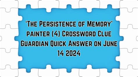 The Value of Persistence in Crosswords