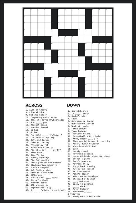 Crossword printable