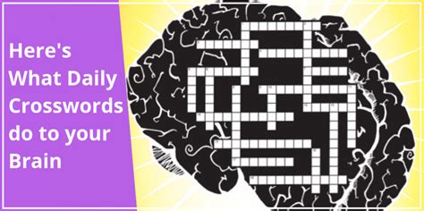 A brain with a crossword puzzle grid in the background