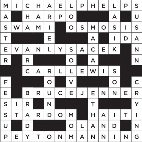 Crossword puzzle clues