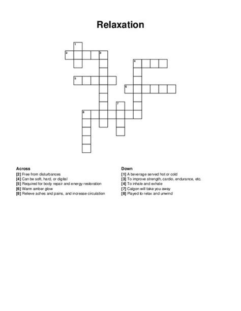 Crossword Puzzle for Relaxation