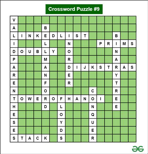 Crossword Puzzle Image 9