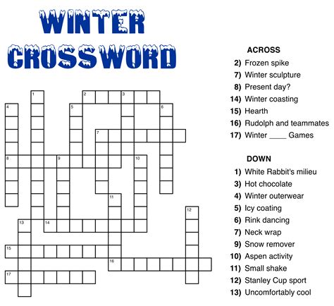 Crossword puzzle printable