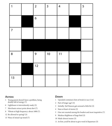 Crossword puzzle templates and prints