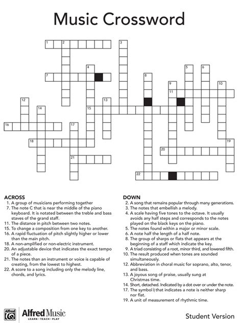 La Times Sunday Crossword Music Themes