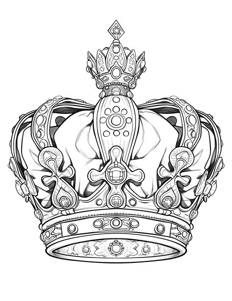 Crown Coloring Pages for Adults