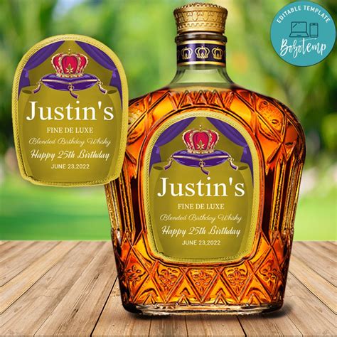 Crown Royal label template design