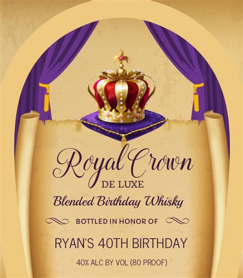 Crown Royal label template designer