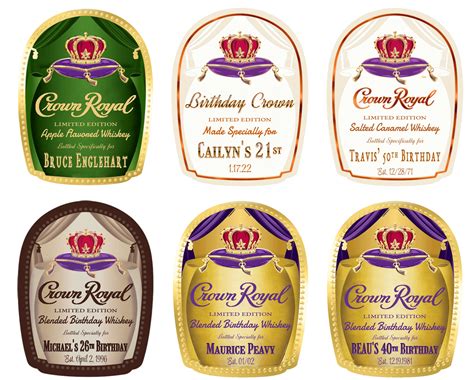 Luxury Crown Royal label template