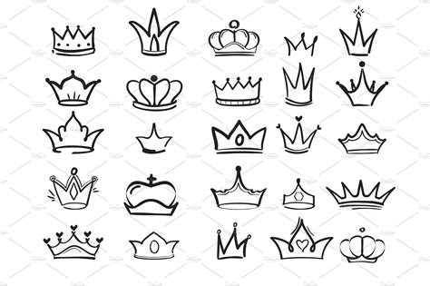 Crown Tattoo Stencil Templates