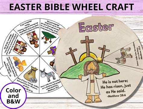 Crucifixion Story Wheel Printable