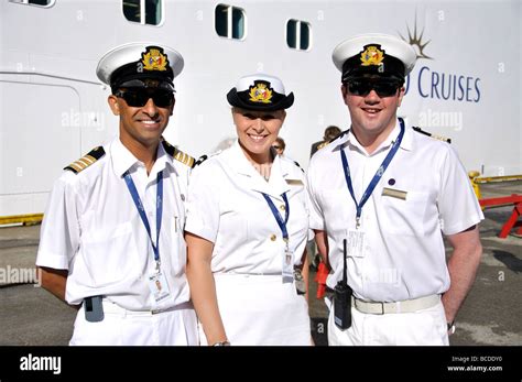 Cruise ship officers at work