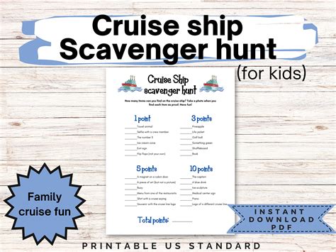 Cruise Ship Scavenger Hunt Template