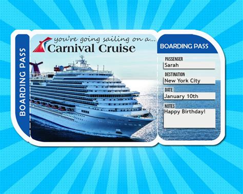 Cruise Ticket Template Design