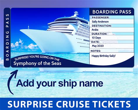 Cruise Ticket Template Ideas