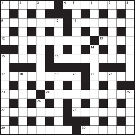 A cryptic crossword puzzle with answers