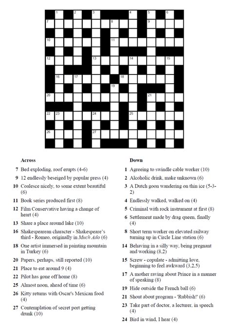 A person solving a cryptic crossword puzzle